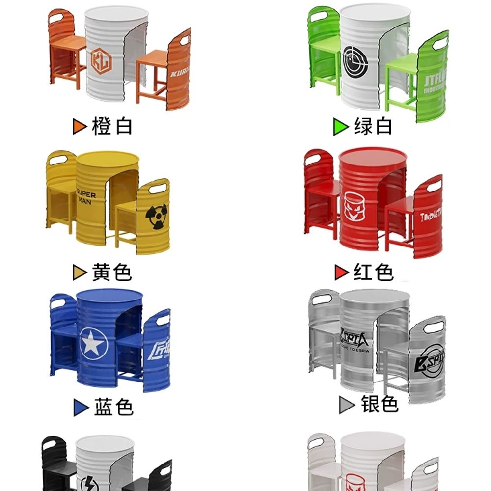 깡통테이블 드럼통 식탁 식당 술집 포차 레트로 고깃집 A. 싱글 의자, A. 기본 - 상세 이미지 2