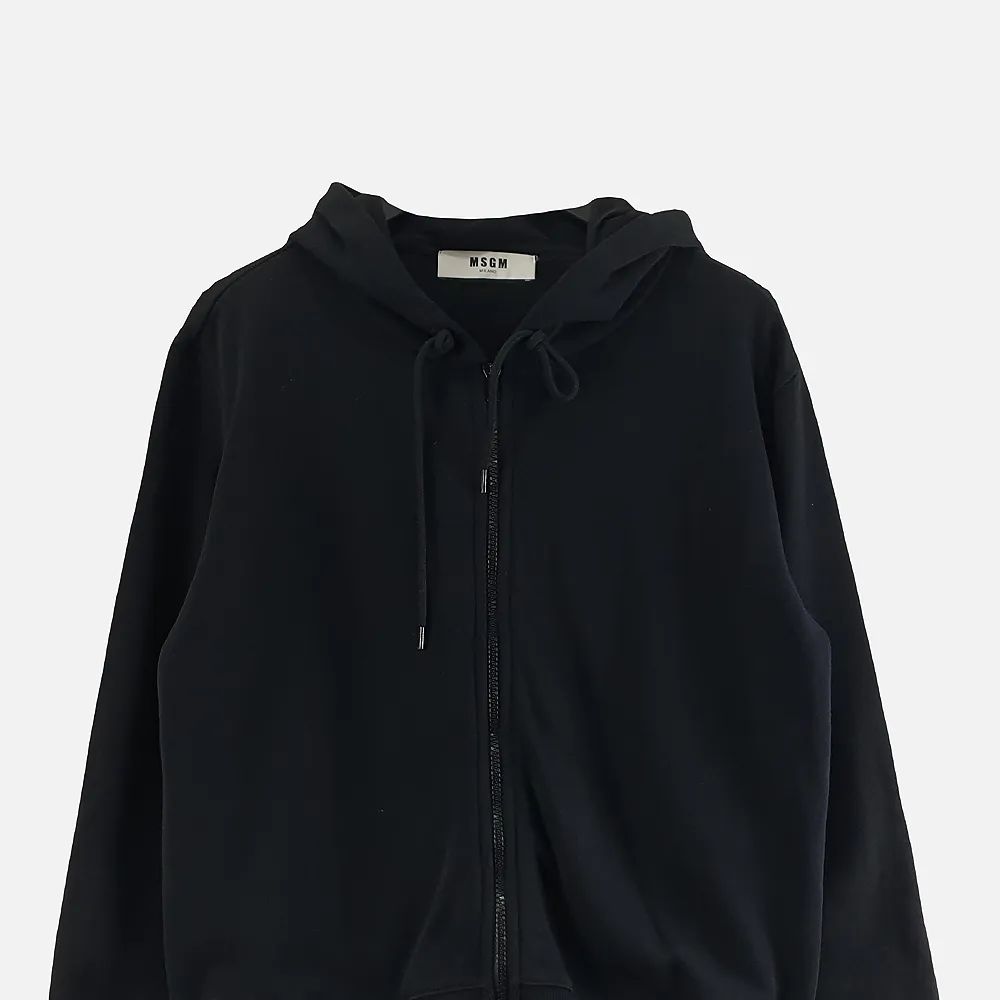 MSGM 블랙 여자 후드 집업 M N6478 - 상세 이미지 3