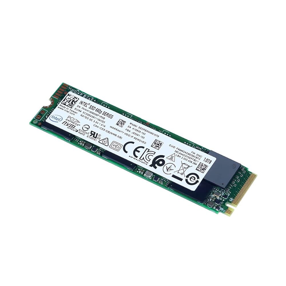 인텔 660p 시리즈 M.2 2280 1TB PCIe NVMe 3.0 x 4 3D2, QLC 내부 솔리드 스테이트 드라이브(SSD) SSDPEKNW010T8X1 1 TB - 상세 이미지 2