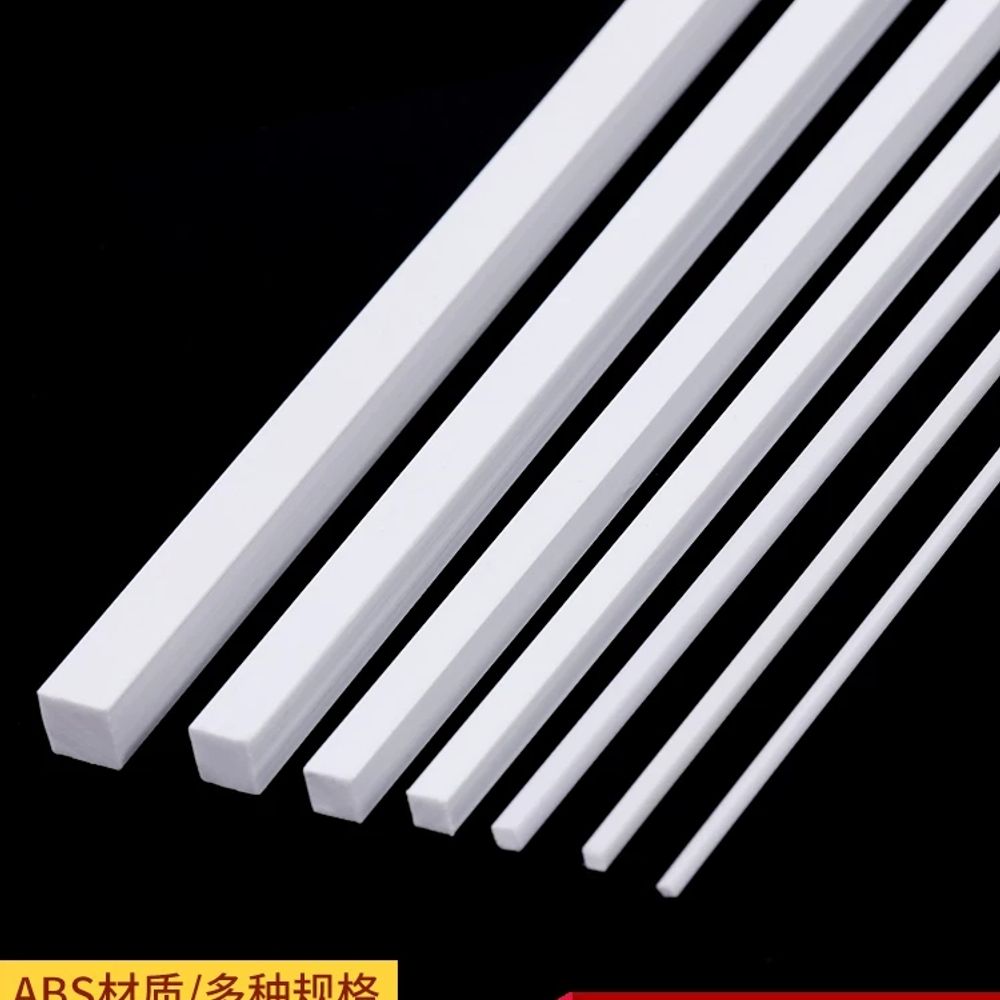 건축 모델용 ABS 흰색 사각 플라스틱 막대 A. 사각봉 1x1x500mm 20개입 - 상품 이미지