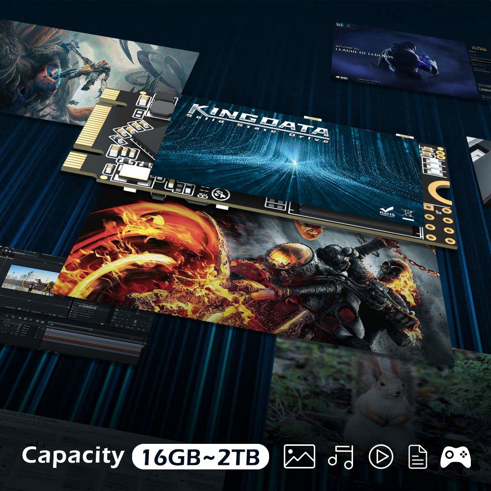 KINGDATA M.2 2242 SSD 128GB Ngff 내장 솔리드 스테이트 드라이브 고성능 하드 SATA III 6Gb /s에는 SSD(128GB, 2242)가 포함되어 있습 - 상세 이미지 2