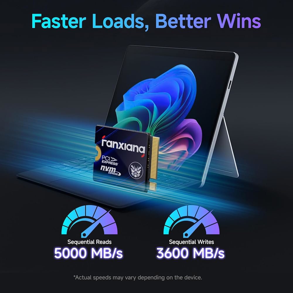 판샹 1TB M.2 2230 NVMe SSD, PCIe Gen 4x4 최대 5000MB/s 속도, Steam Deck / ROG Ally Microsoft Surface Pro - 상세 이미지 2