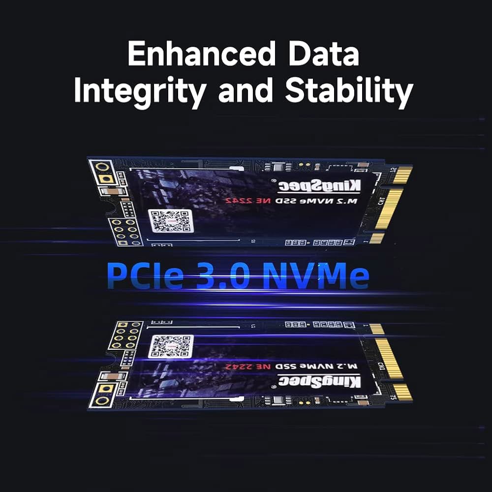 KingSpec 1TB M.2 NVMe SSD, 2242 PCIe Gen3x2 노트북용 내부 솔리드 스테이트 드라이브 256GB - 상세 이미지 3