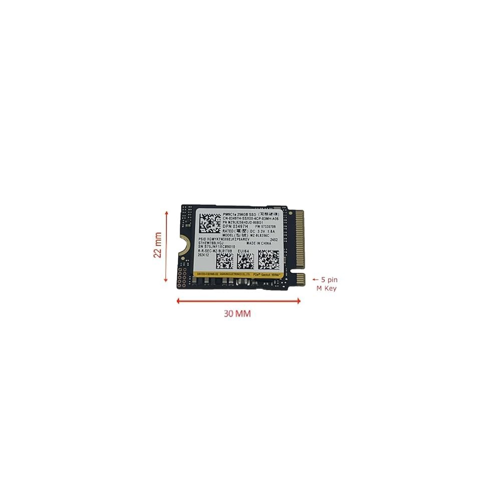 OEM Samsun 256GB M.2 PCI-e NVME SSD GEN 4X4 내장 솔리드 스테이트 드라이브 30mm 2230 폼 팩터 M 키 스팀 - 상세 이미지 3