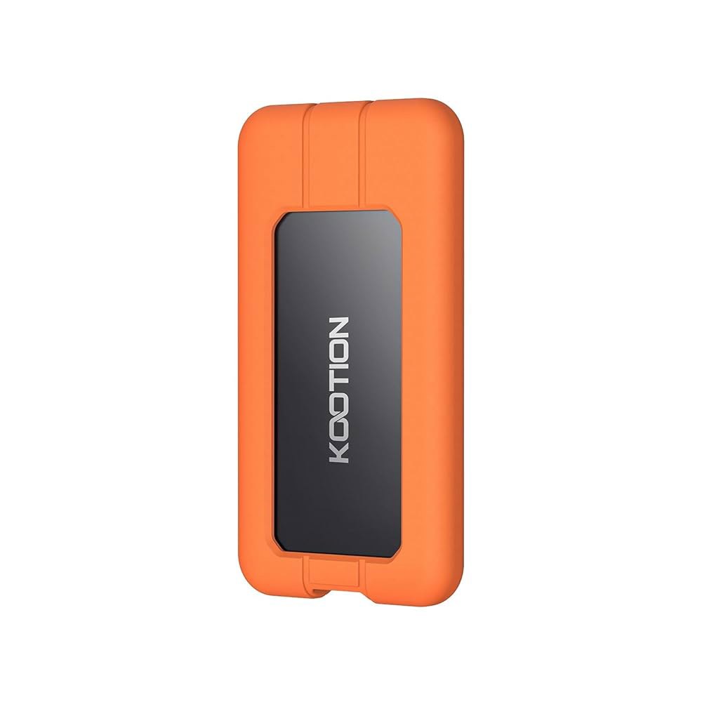 KOOTION 2TB 휴대용 SSD USB-C 최대 2000MB /s USB 3.2 외장 솔리드 스테이트 드라이브, 보호 케이스 충격 방지 방수 타입-C 드라이브 PC/Mac용 - 상품 이미지