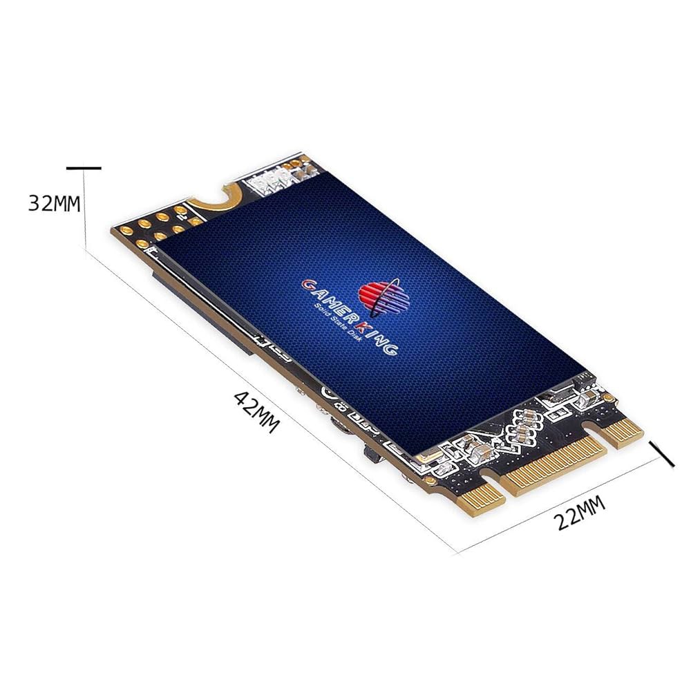 GAMERKING SSD M.2 2242 1TB NGFF 내장 솔리드 스테이트 드라이브 고성능 하드 데스크탑 노트북 SATA III 6Gb /s M2 (1TB, 2242) - 상세 이미지 2