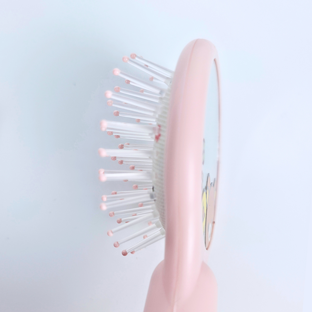 리락쿠마빗 거울 미니 헤어브러쉬 쿠션미용머리빗 스타일링 이미지 7