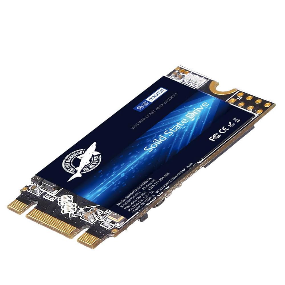 Dogfish M.2 2242 2TB SSD 데스크탑 및 노트북용 고성능 내부 솔리드 스테이트 드라이브 - SATA III 6Gb/s - 상품 이미지