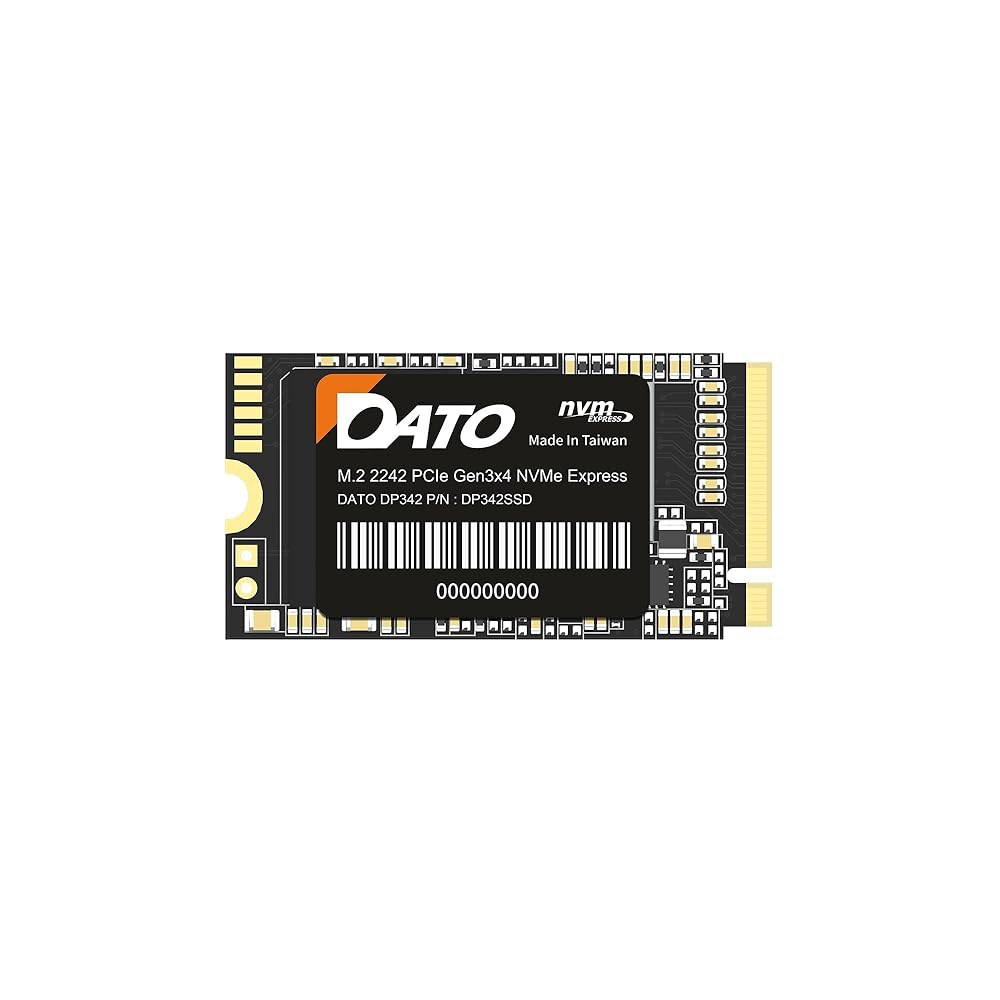 DATO M.2 2242 SSD 1TB, PCIe Gen3x4 NVMe 1.3 내장 솔리드 스테이트 드라이브, 최대 2500 / 1700 MB/s, DP342 시리즈 - 상품 이미지