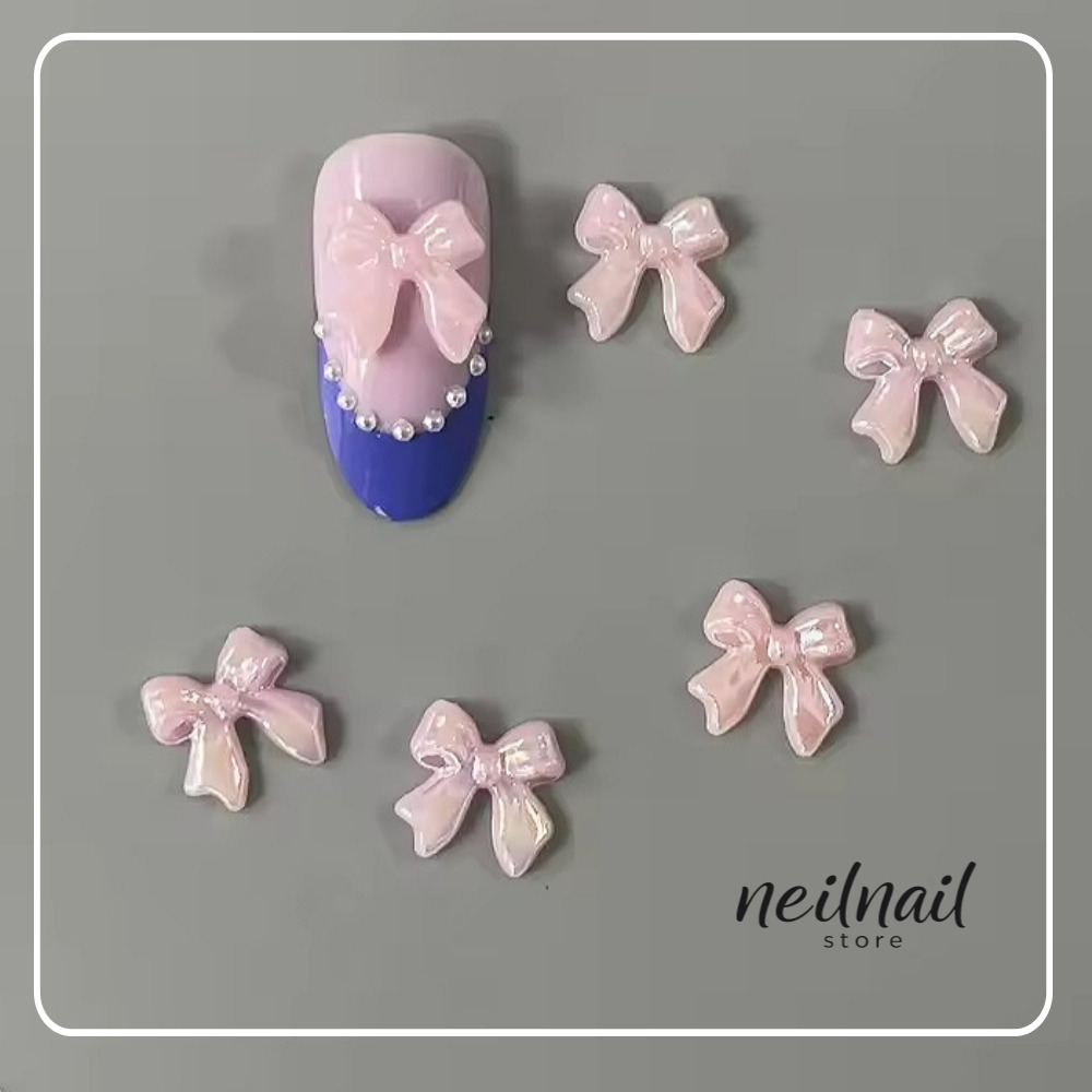 고급 펄 진주 매듭 리본 1cm 네일파츠 아트 재료 이미지 8