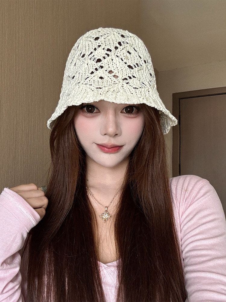 여성 버킷햇 여름 벙거지 모자 휴양지 바캉스 사진 촬영 - 상세 이미지 3