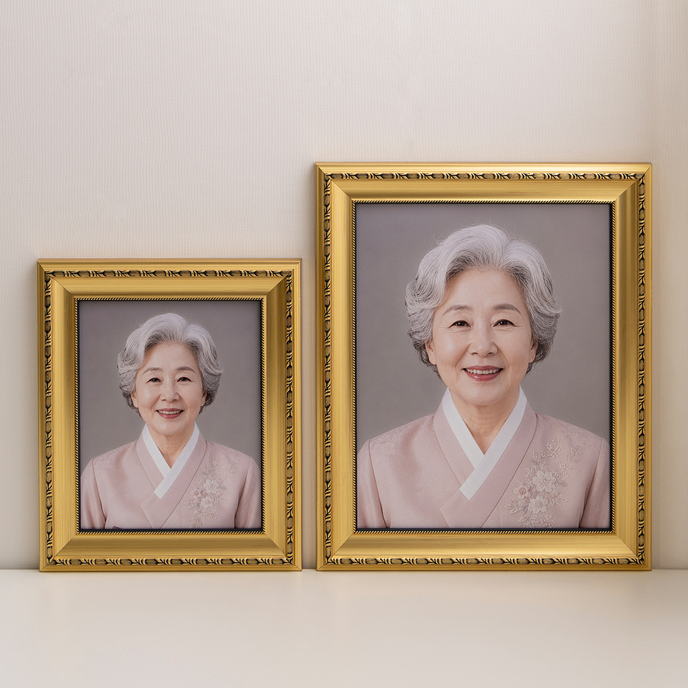 영정사진 제작 합성 복원 추모 납골당 봉안당 제사용 고운 액자 - 상세 이미지 5