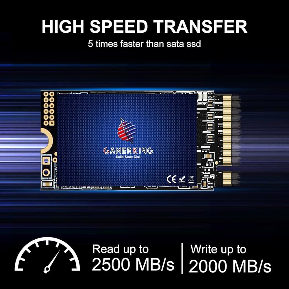GAMERKING M.2 2242 NVMe SSD 1TB PCIe Gen3x4 3D NAND TLC 고성능 내부 솔리드 스테이트 드라이브 42mm 울트라북 데스크탑 노트북 PC - 상세 이미지 2