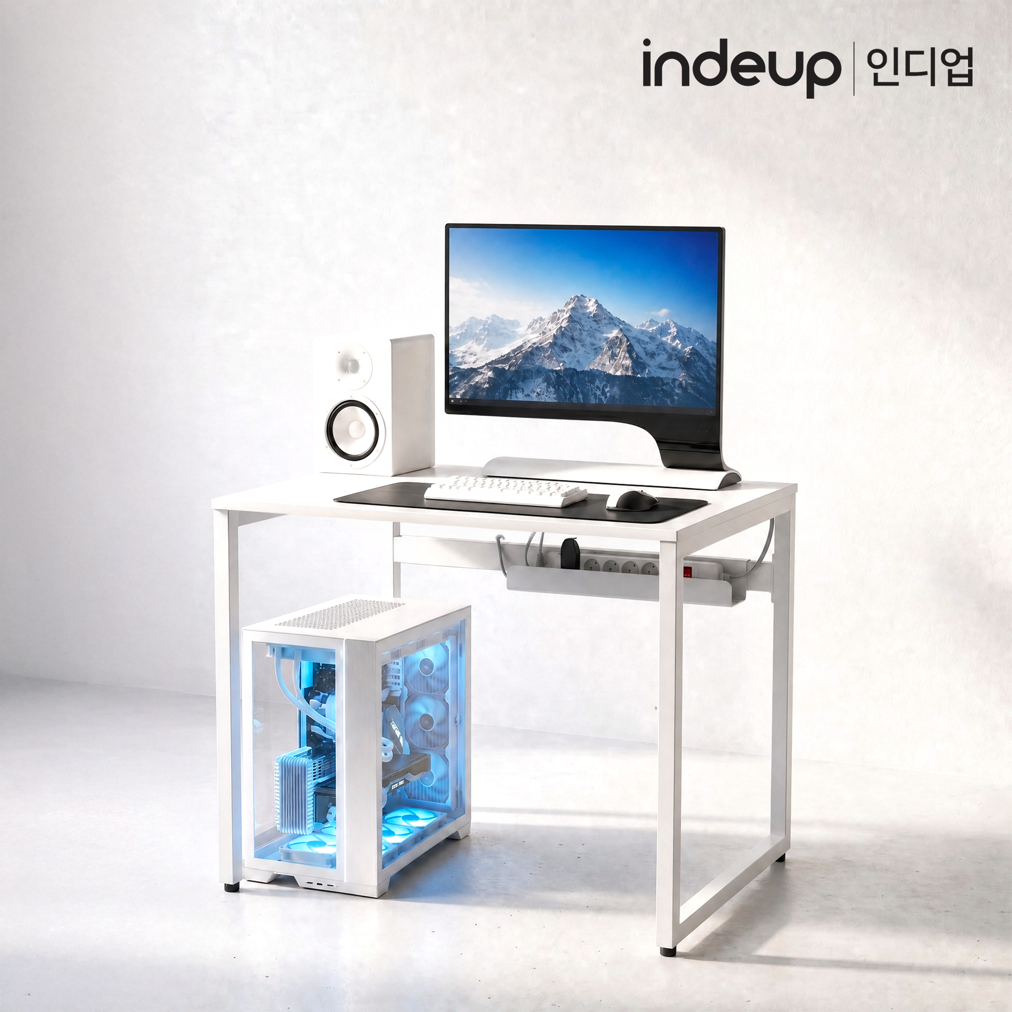 인디업 800 컴퓨터책상 1인용 학생 미니 공부 원룸 철제 심플 노트북책상 - 메인 이미지