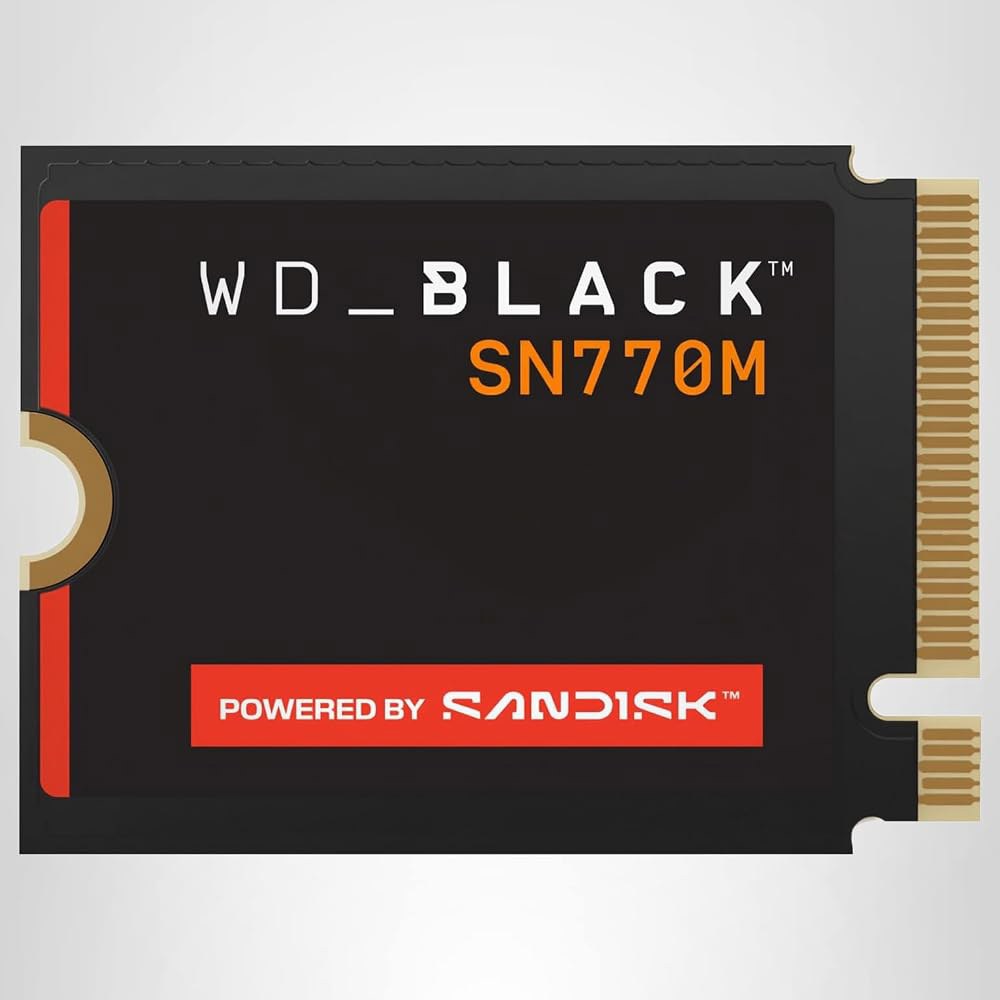 WD_Black SN770M 1TB M.2 2230 NVMeSSD - PCIe Gen 4.0, 휴대용 게임 장치 및 호환 노트북, TLC 3D NAND, Asus ROG Ally, - 상품 이미지