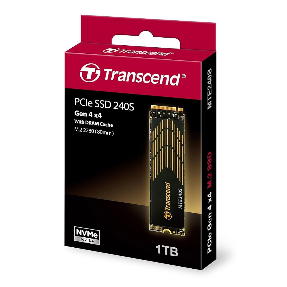 TS1TMTE240S 1TB M.2 PCIe Gen4x4 NVMe MTE240S 내장 게이밍 솔리드 스테이트 드라이브, 최대 3,800MB/s의 속도 제공 1TB MTE245S - 상세 이미지 2