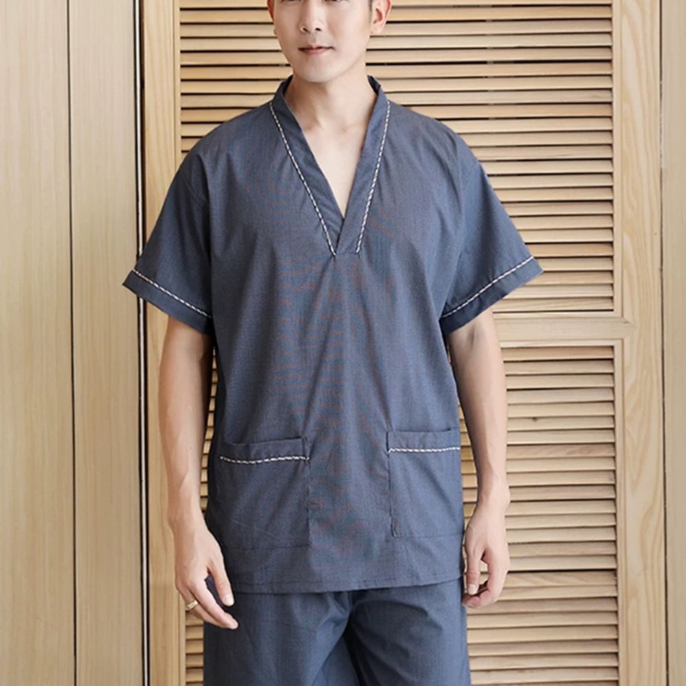 마사지옷 가마 9XL 6XL 빅사이즈 찜질복 황토 5XL 진파 A. XL, A. 진한 파랑 - 상품 이미지