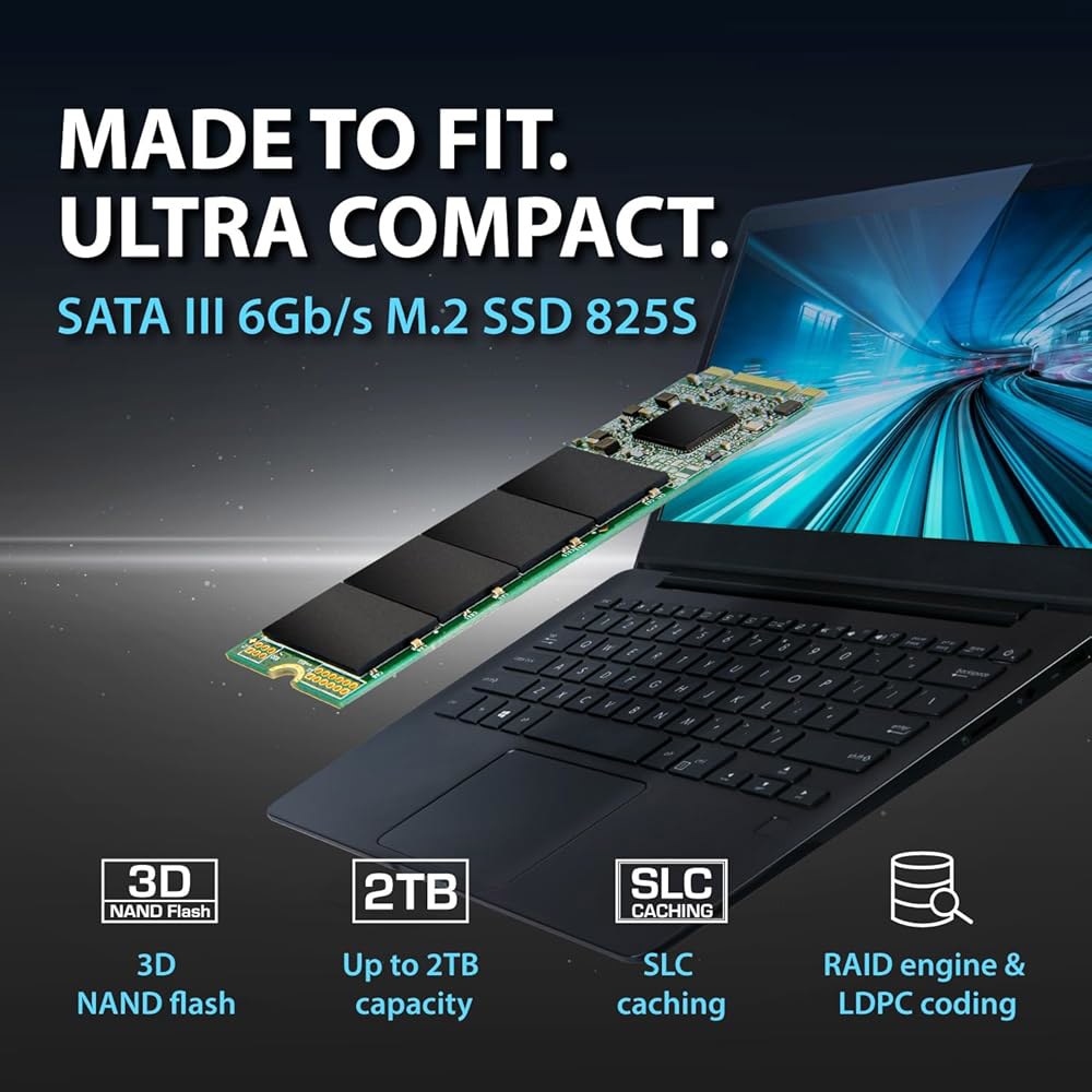 Translated MTS825 1TB M.2 2280 SATA III SSD, 최대 550MB/s, 호환 가능한 /UltraBook 노트북 PC 데스크톱, 3D TLC NAND - 상세 이미지 3