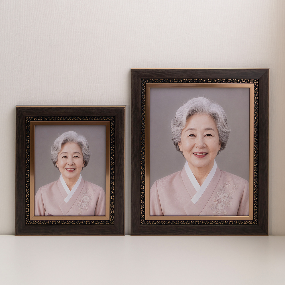 영정사진 제작 합성 복원 추모 납골당 봉안당 제사용 고운 액자 - 상세 이미지 4