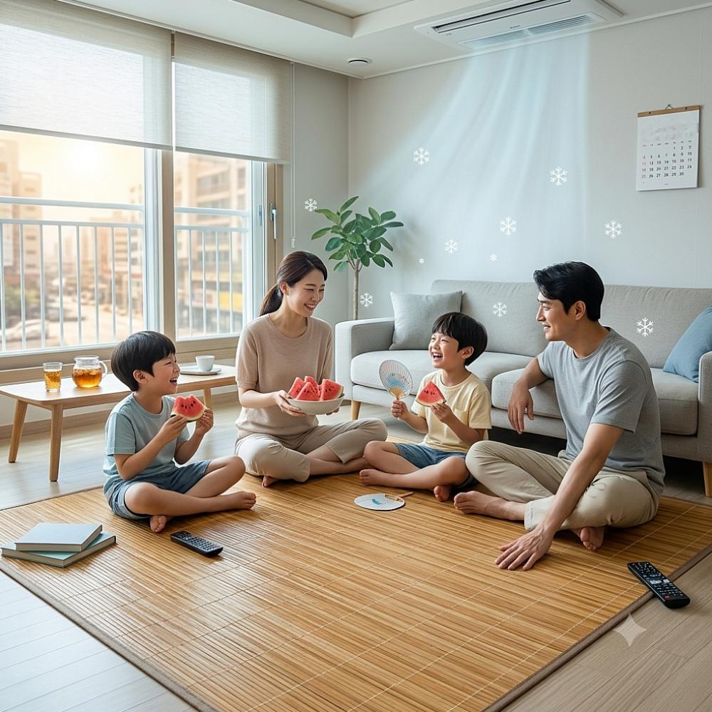 천연소재 대나무 돗자리 대자리 여름 카페트 거실 러그 냉감 - 상품 이미지