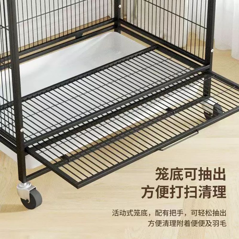 앵무새장 2층 대형 블랙 케이지 이동장 57x38x88 A. 56x37x52, A. 번식장 - 상세 이미지 5