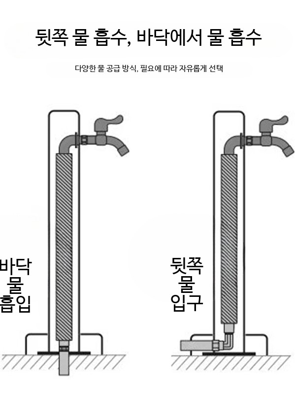 부동 급수전 주택 부동전 동결 보호 밸브 야외 수도 쇼트 모델 + 더블수전 - 상세 이미지 5