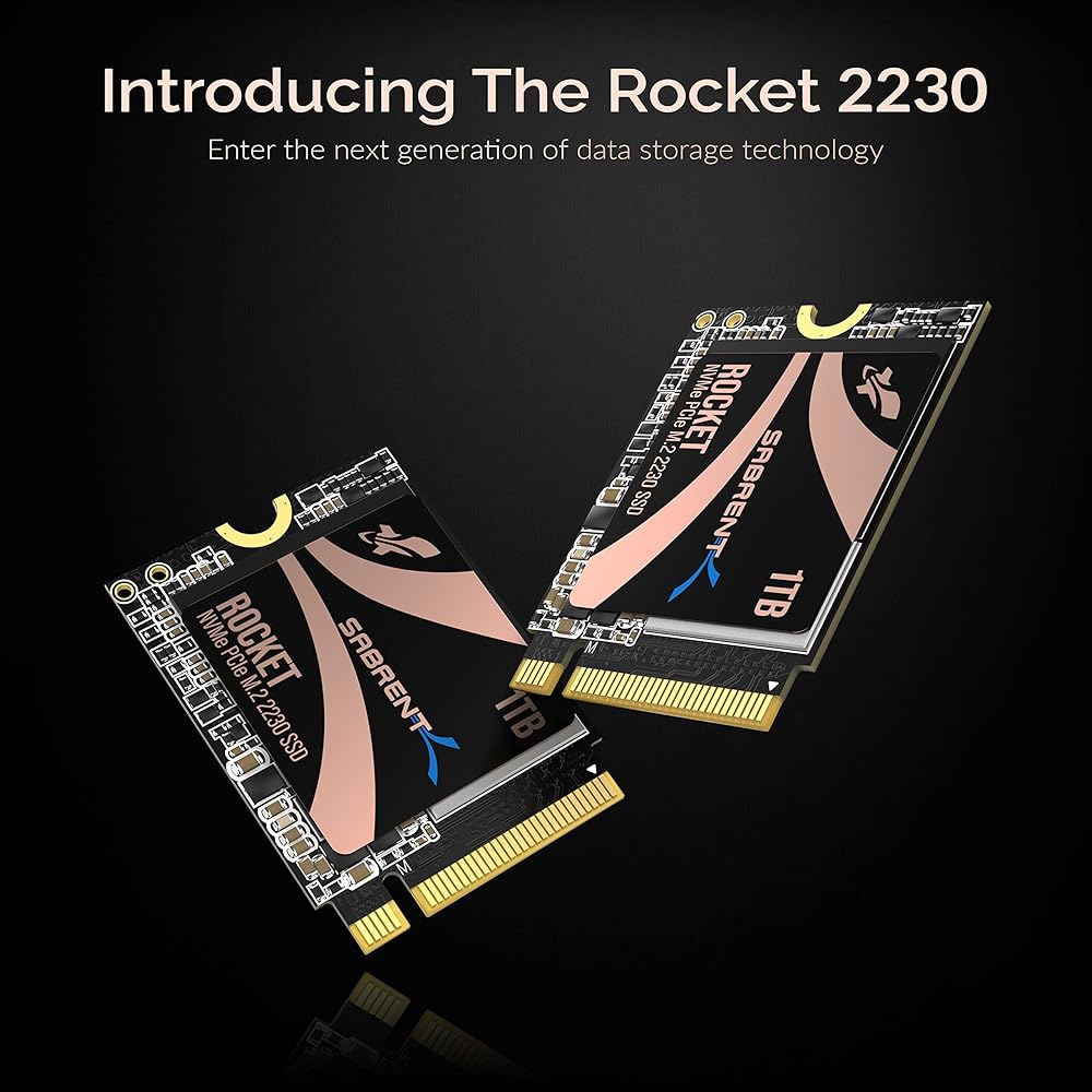 SABRENT Rocket 2230 1TB NVMe SSD u2013 PCIe Gen4 M.2 스팀 덱, 서피스 프로, ROG Alli 최대 5000MB /s x 4 속도, DRA - 상세 이미지 2