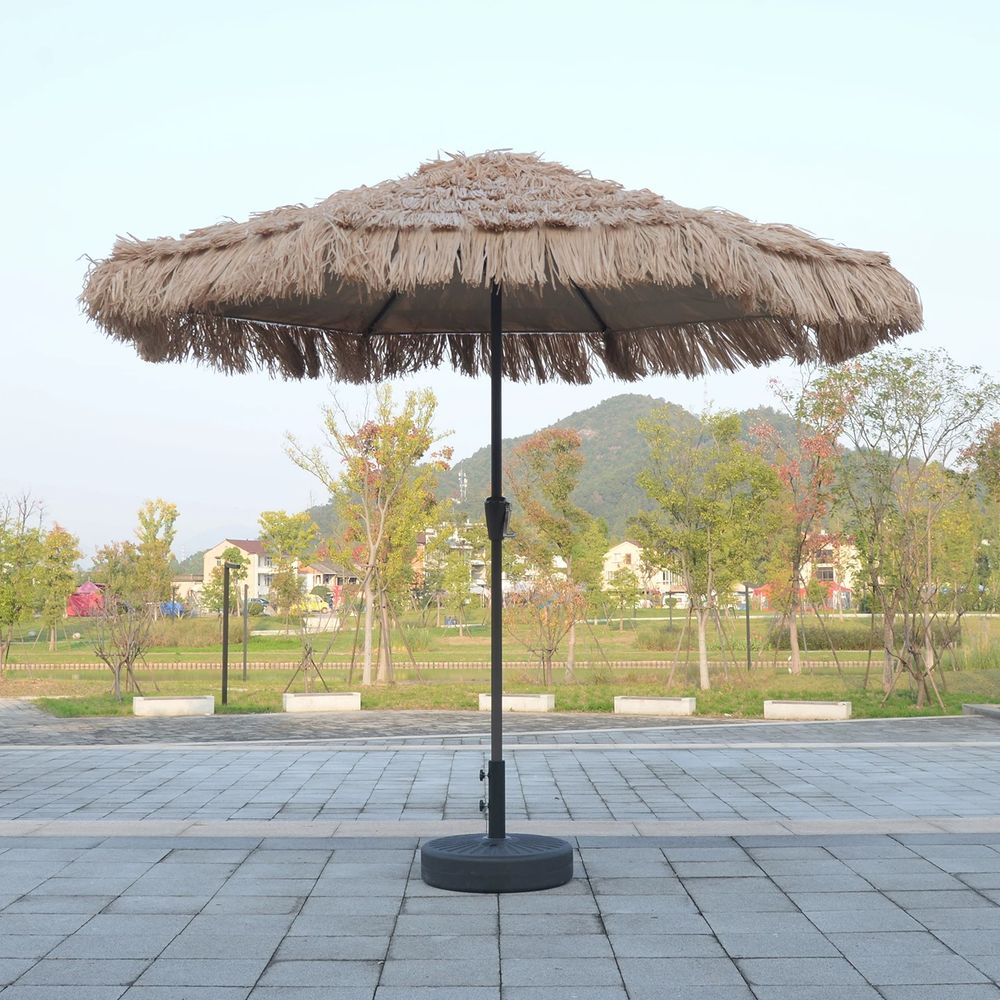 초가 파라솔 인조 볏짚 볏집 밀짚 인공 야자수 3m A. 2.7m 단일 상단 받침대 없음 - 상세 이미지 4