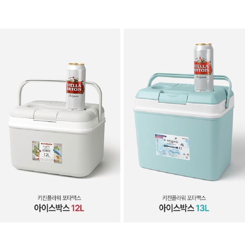 휴대용 아이스 박스 12L 13L 차박 캠핑용품 낚시 골프 사각 쿨러 보냉백 - 상세 이미지 5