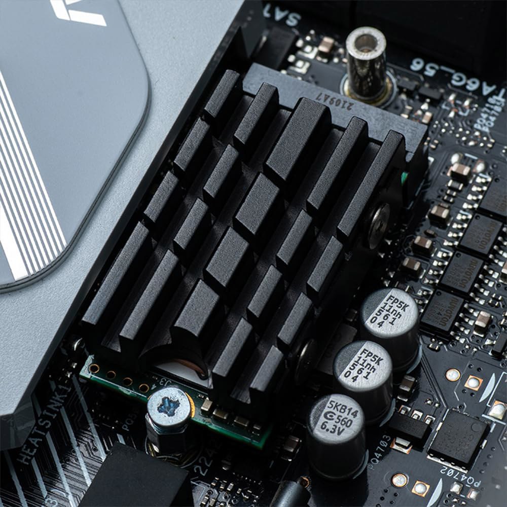M.2 2242 SSD 히트싱크, NVME 히트싱크 알루미늄 솔리드 하드 드라이브용 써멀 패드 포함 - 상세 이미지 2