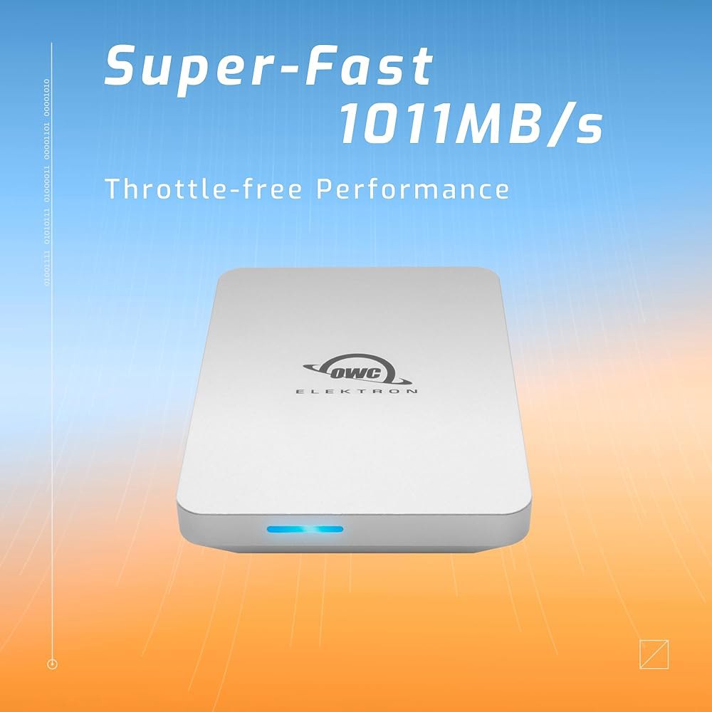 OWC 특사 프로 일렉트론 휴대용 SSD - 1TB 외장 솔리드 스테이트 드라이브 USB 3.2세대 USB-C 프로페셔널 등급 속도 10Gb /s 읽기 및 쓰기 분쇄, 방진, 방수 - 상세 이미지 2