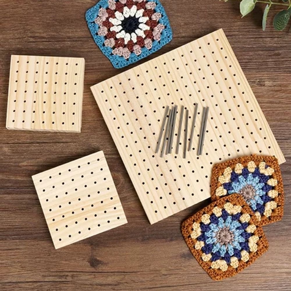 뜨개질 크로셰 블로킹 니팅 사각 보드 10x10cm 소나무 소나 A. 사각형 10x10cm - 상품 이미지