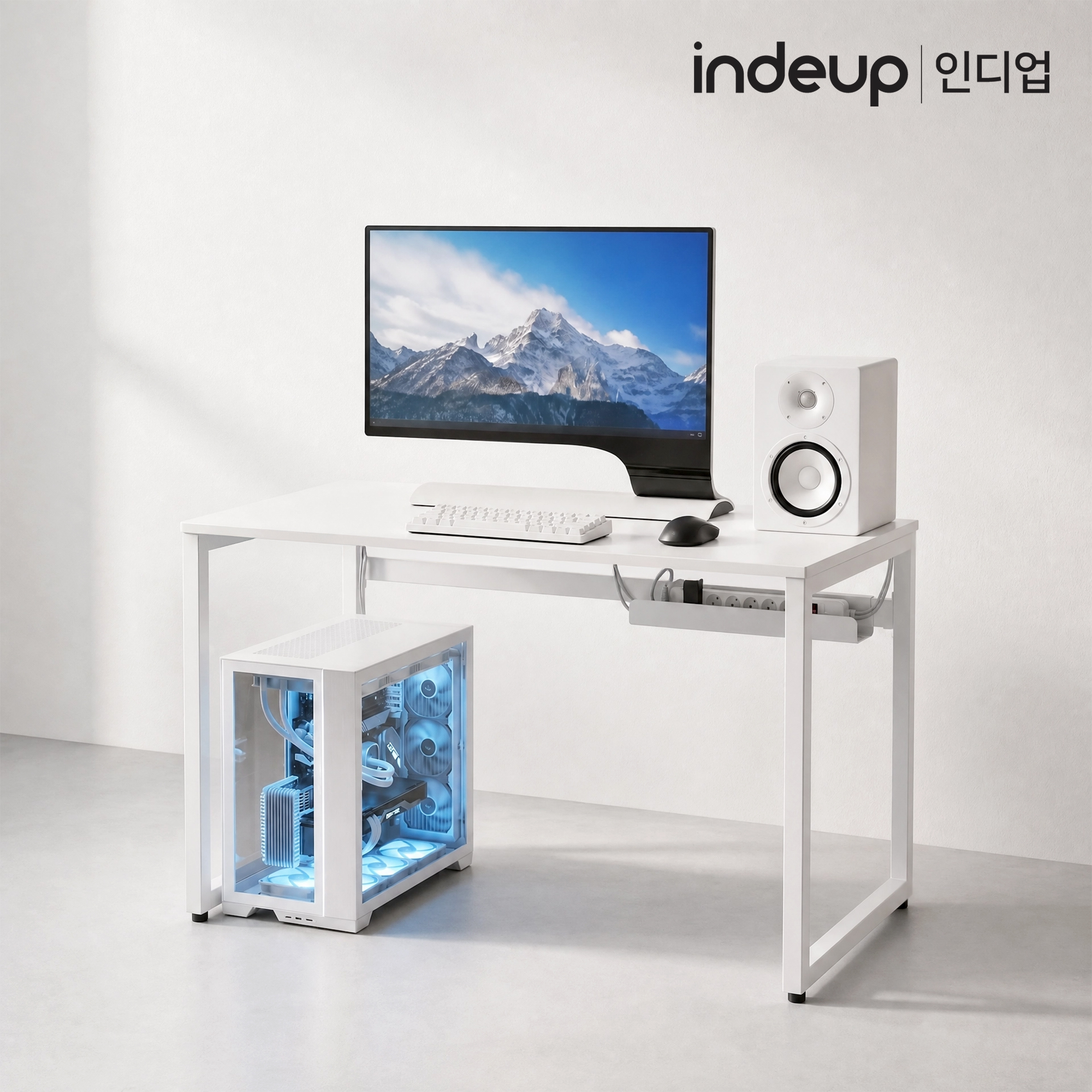 인디업 1000 컴퓨터책상 1인용 학생 공부 원룸 철제 심플 노트북책상 - 메인 이미지