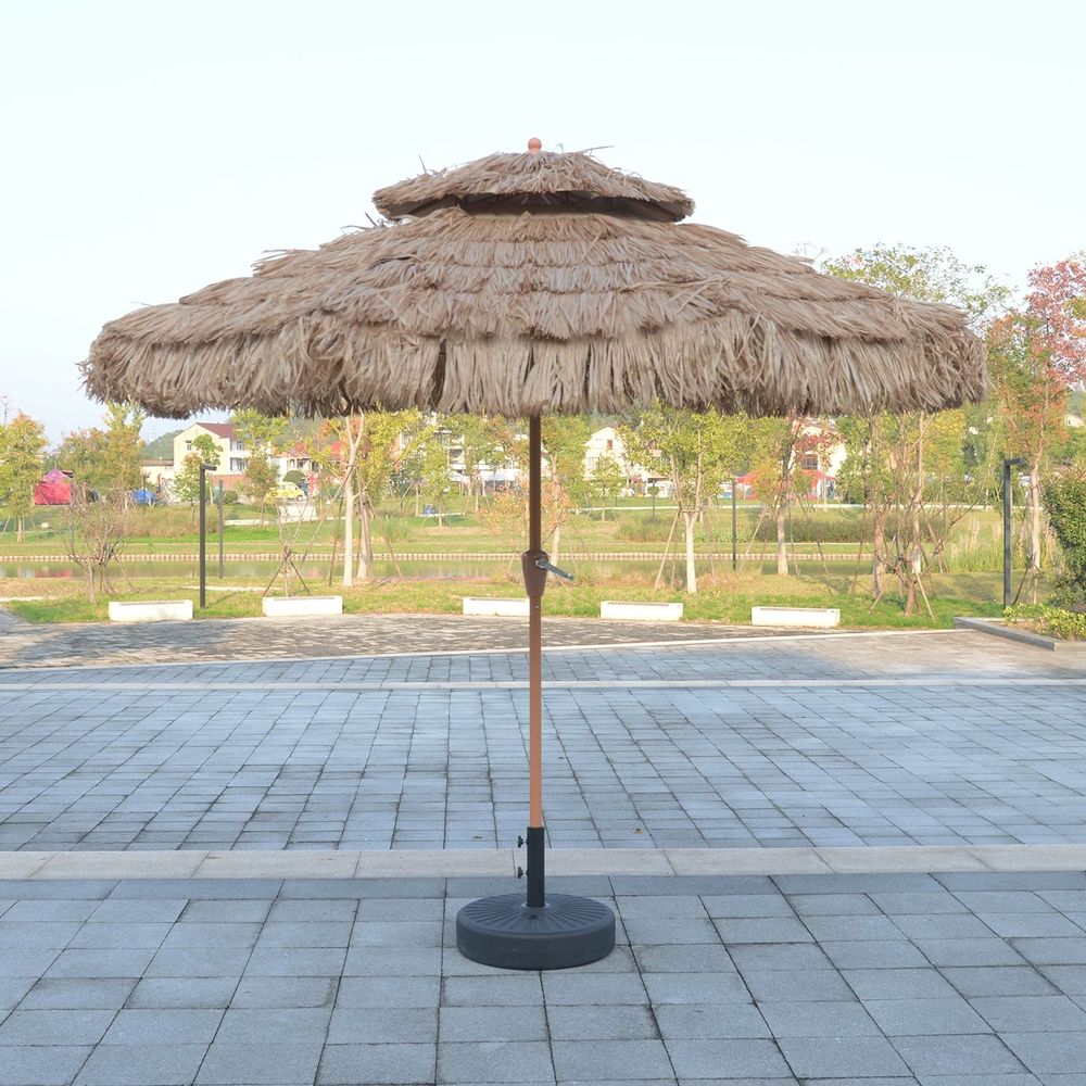 초가 파라솔 인조 볏짚 볏집 밀짚 인공 야자수 3m A. 2.7m 단일 상단 받침대 없음 - 상품 이미지
