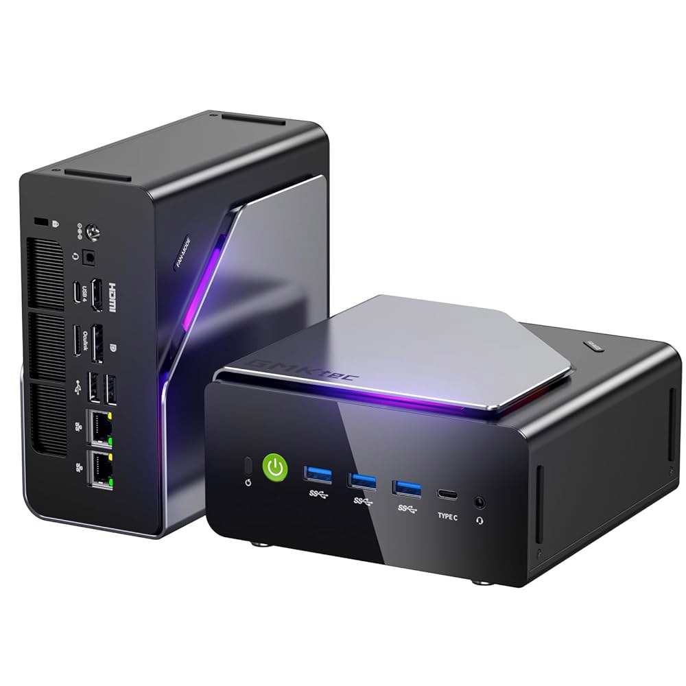 GMKtec K15 미니 PC AI 울트라 5 125U(최대 4.3GHz) 32GB DDR5(16GB 2) 1TB PCIe 4.0 SSD 게이밍 컴퓨터, 3배 M.2 확장 슬롯, - 상품 이미지