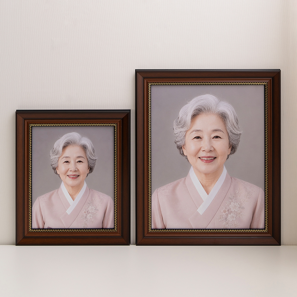영정사진 제작 합성 복원 추모 납골당 봉안당 제사용 고운 액자 - 상세 이미지 3