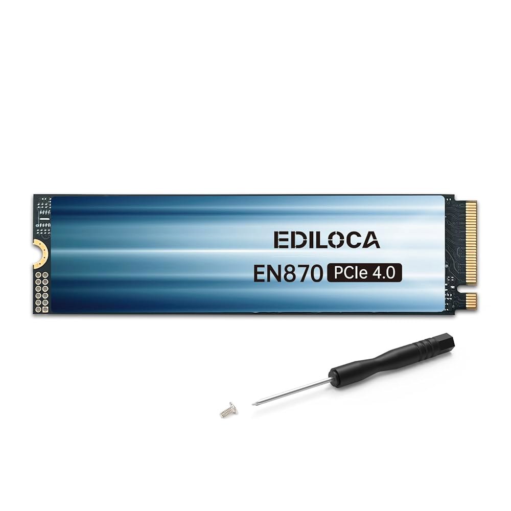 Ediloca 1TB SSD NVMe M.2 2280 PCIe Gen4 x4 내장 솔리드 스테이트 드라이브 - 최대 7400MB/s, PS5 다이내믹 SLC 캐시, 게임용 PC - 상품 이미지