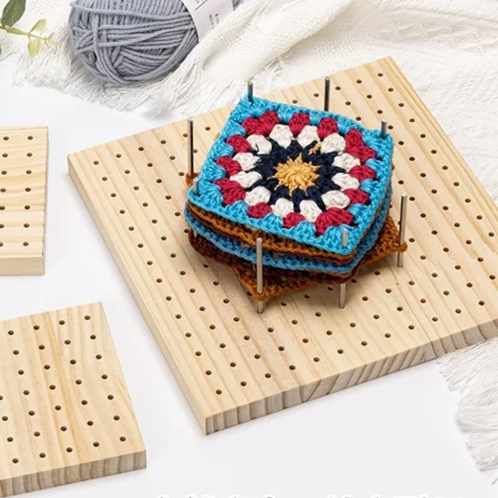 뜨개질 크로셰 블로킹 니팅 사각 보드 10x10cm 소나무 소나 A. 사각형 10x10cm - 상세 이미지 4