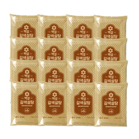 백설 갈색 설탕 1kg 16봉