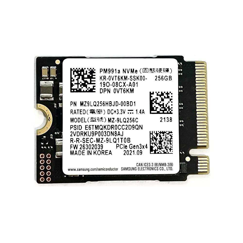 OEM 삼성 256GB M.2 PCI-e NVME SSD 내부 솔리드 스테이트 드라이브 30mm 2230 폼 팩터 M 키 스팀 - 상품 이미지