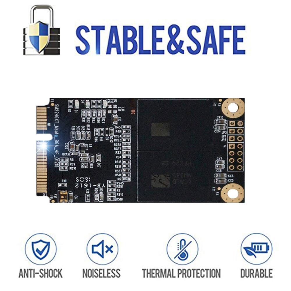 도그피쉬 Msata 512GB 내장 솔리드 스테이트 드라이브 미니 SATA SSD 디스크 데스크탑 노트북용 고성능 하드 드라이브(MSATA, 512GB) - 상세 이미지 3