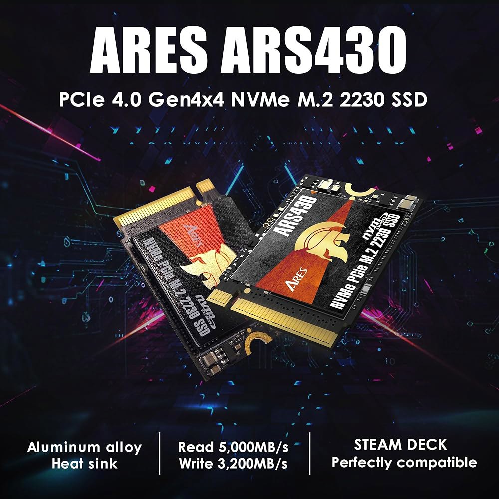 DATO M.2 2230 SSD 1TB, 알루미늄 히트싱크가 장착된 PCIe Gen 4x4 NVMe 내장 솔리드 스테이트 드라이브, 스팀 덱, ROG 얼라이, 서피스 프로, 미니 - 상세 이미지 3