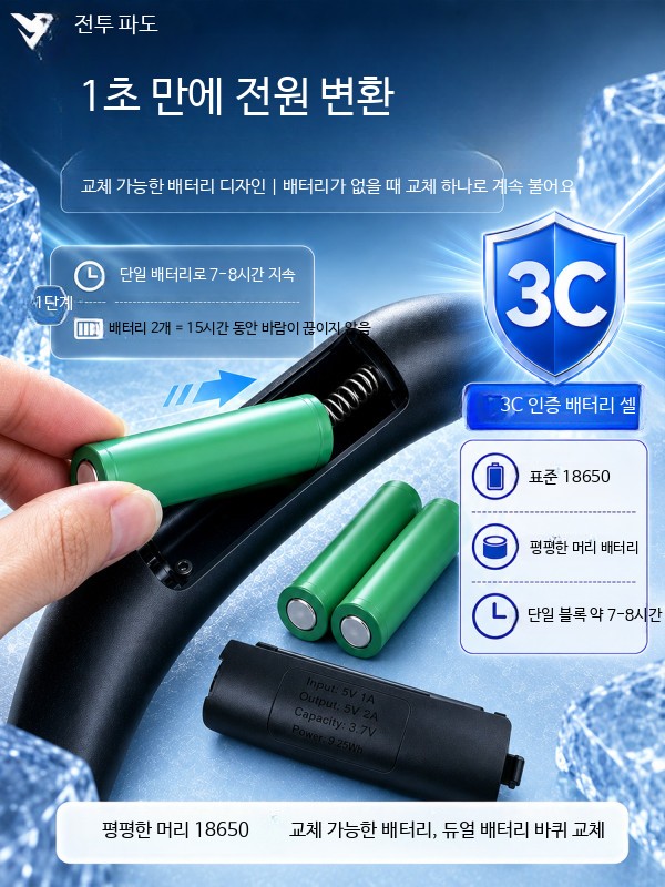 쿨링헬멧 탈부착형 안전모선풍기 건설현장 통풍 안전모 쿨러 부착형 - 상세 이미지 5