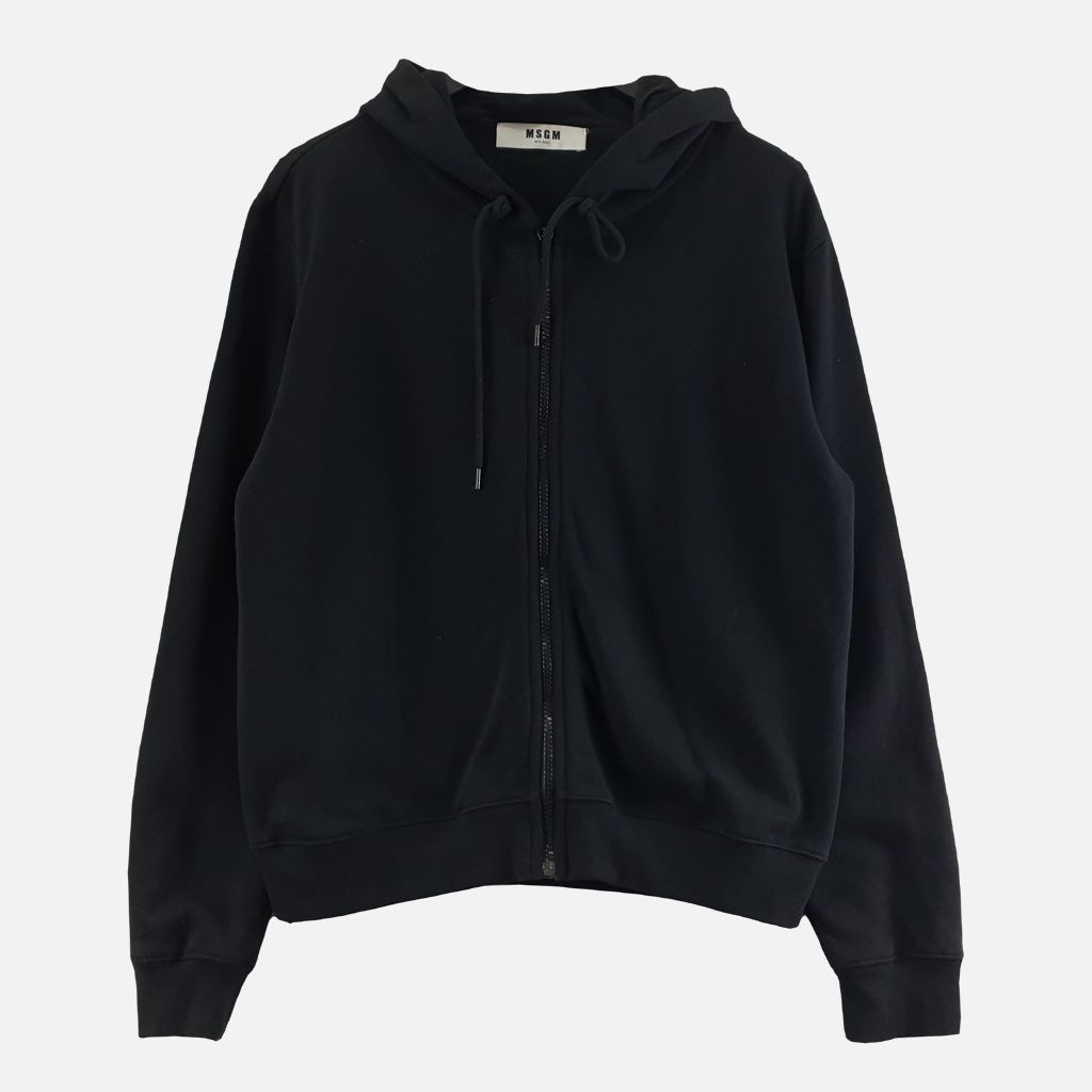 MSGM 블랙 여자 후드 집업 M N6478 - 상품 이미지