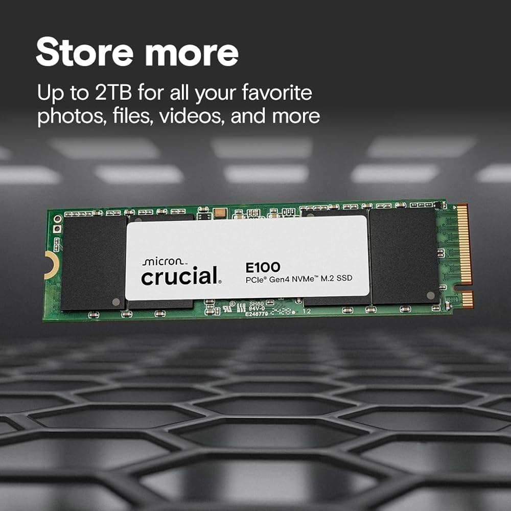 중요한 E100 1TB M.2 NVMe PCIe Gen4 내부 SSD, 최대 5,000MB/s, 노트북 및 데스크톱 호환 - CT1000E100SSD8 1TB - 상세 이미지 3