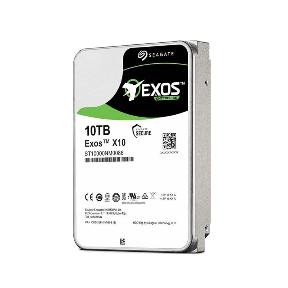 Seagate Exos X10 엔터프라이즈 하드 드라이브 ST10000NM0096 10TB - SAS 12Gb/s - 상품 이미지