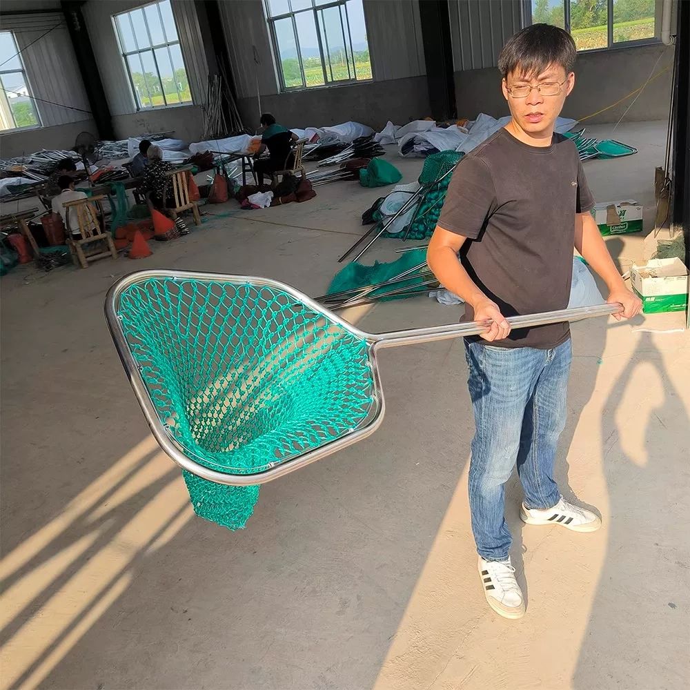대형 뜰채 선상 배 80cm 민물 어망 폭2cm 바다 A. 80cm 고무줄 망 2cm 망목 - 상세 이미지 2
