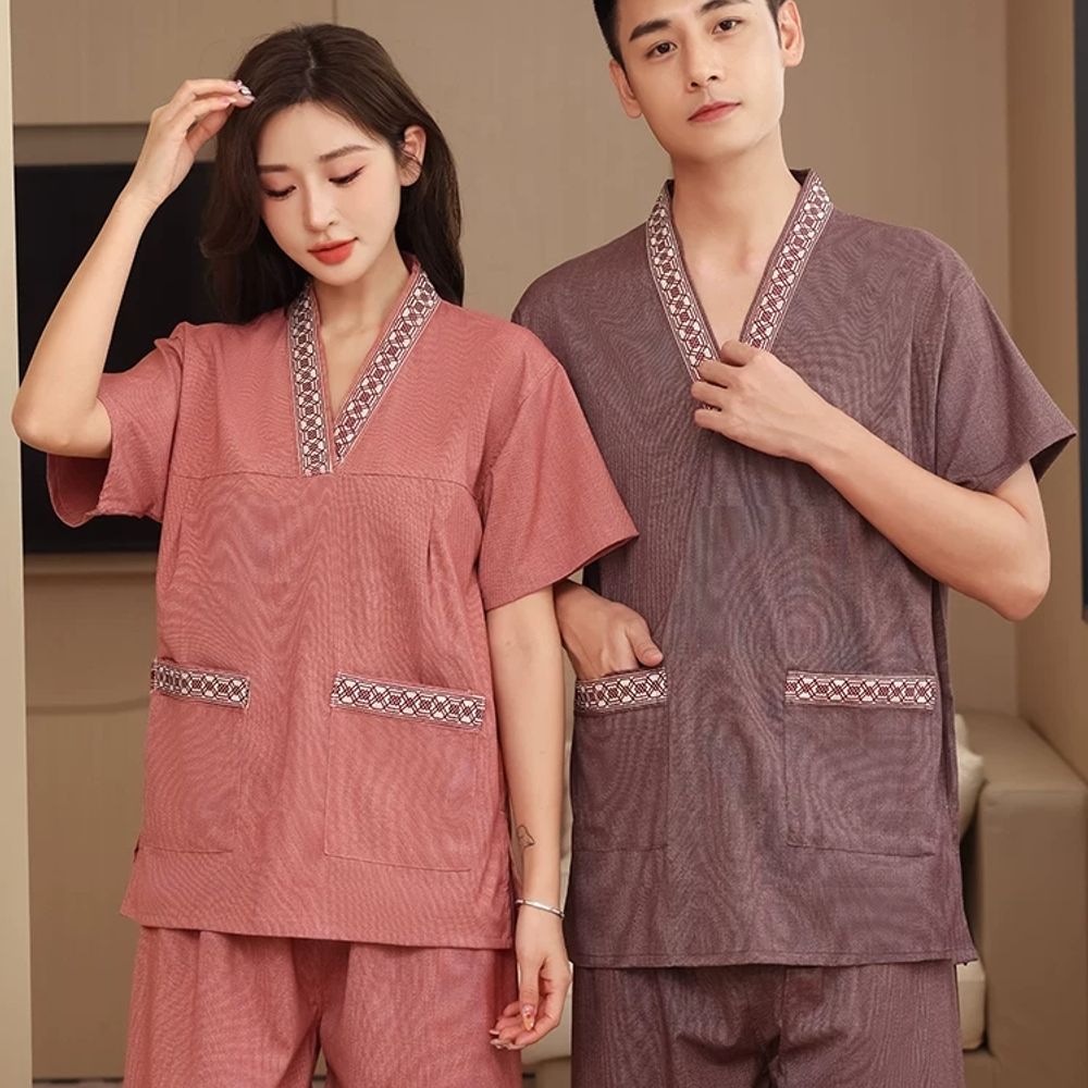 마사지옷 가마 9XL 6XL 빅사이즈 찜질복 황토 5XL 진파 A. XL, A. 진한 파랑 - 상세 이미지 2