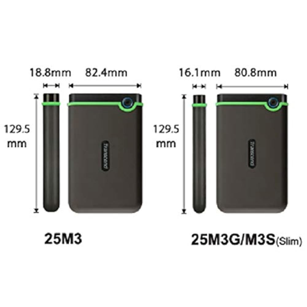 Translated TS1TSJ25M3 1TB StoreJet M3 밀리터리 드롭 테스트 USB 2.0 외장 하드 드라이브 - 상세 이미지 3