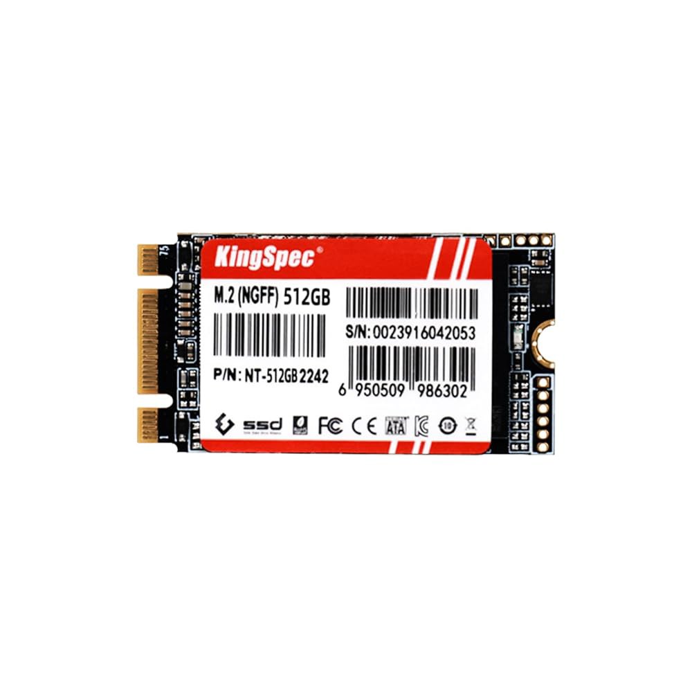 KingSpec 512GB M.2 SATA 2242 SSD, NVMe 슬롯용이 아님, 노트북/데스크탑용 업그레이드, III 6Gb/s, B+M 키, 최대 550MB/s 128GB - 상품 이미지